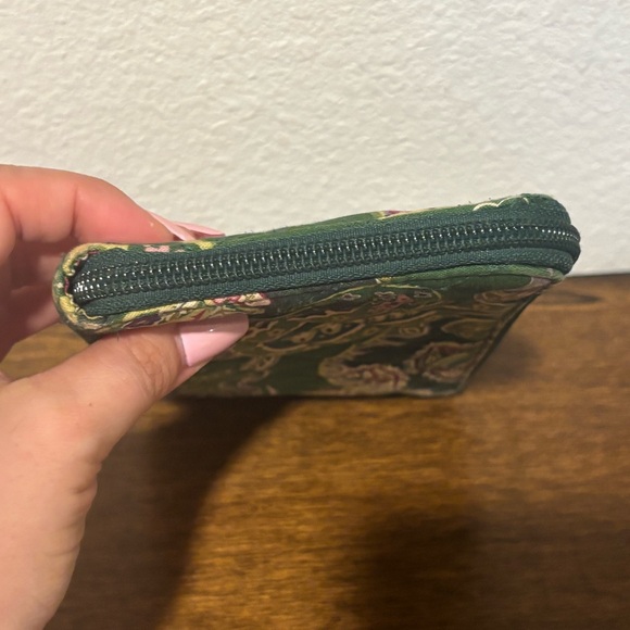 Vera Bradley Teal Quilted Wallet EUC - Picture 2 of 9